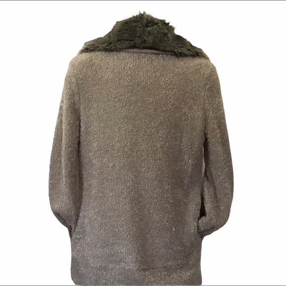 Double Zero fur-collared boucle knit cardigan - Picture 4 of 12